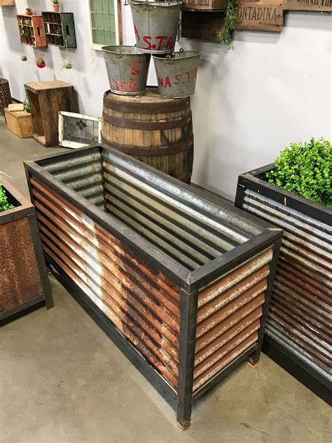 corrugated metal garden box|corrugated metal above ground planters.